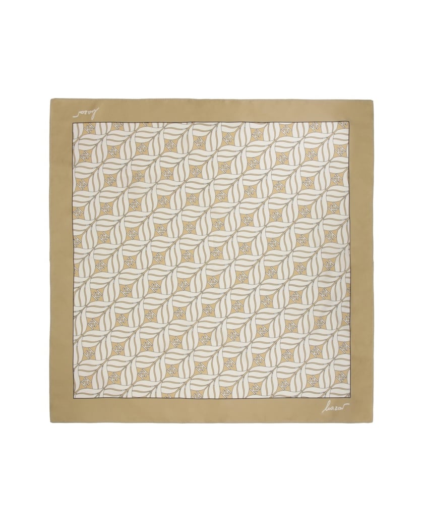 Kazar-Luxuriöser-beiger-Seidenschal-beige