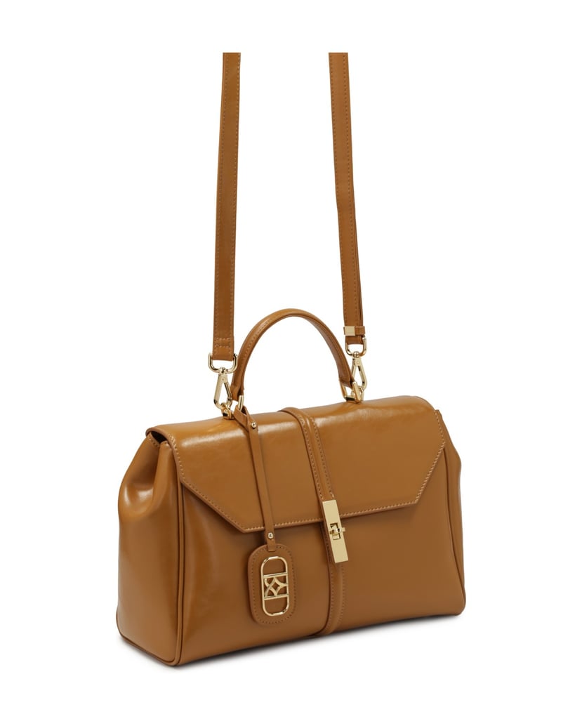 Kazar-Braune-Lederhandtasche-mit-eleganter-Schließe-camel