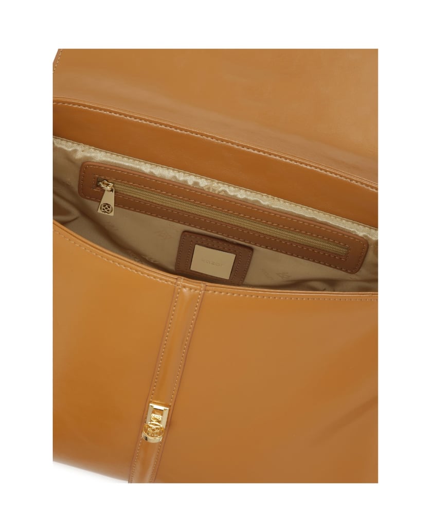Kazar-Braune-Lederhandtasche-mit-eleganter-Schließe-camel