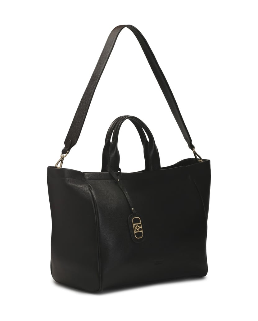 Kazar-Schwarze-große-Handtasche-aus-weichem-Leder-schwarz