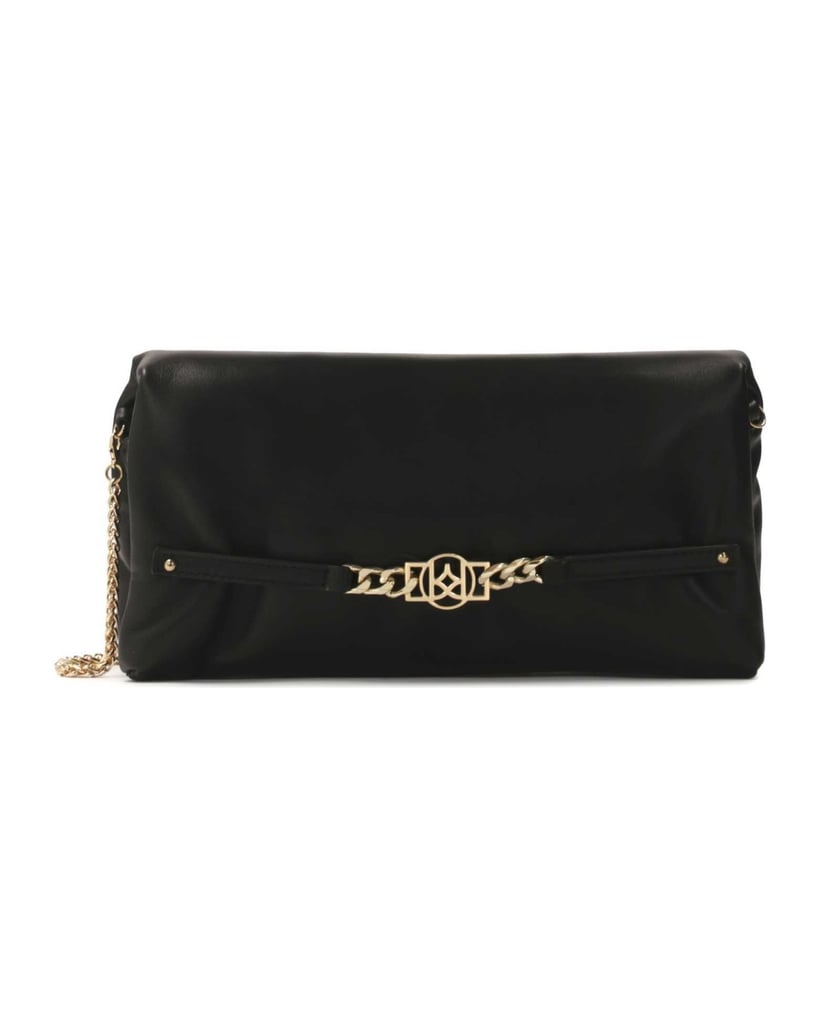 Kazar-Schwarze-Puffy-Bag-mit-Metallverzierung-schwarz