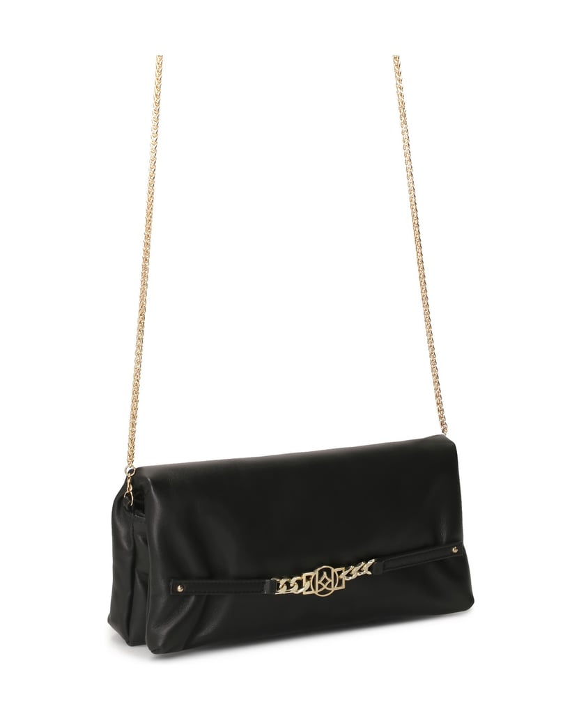 Kazar-Schwarze-Puffy-Bag-mit-Metallverzierung-schwarz