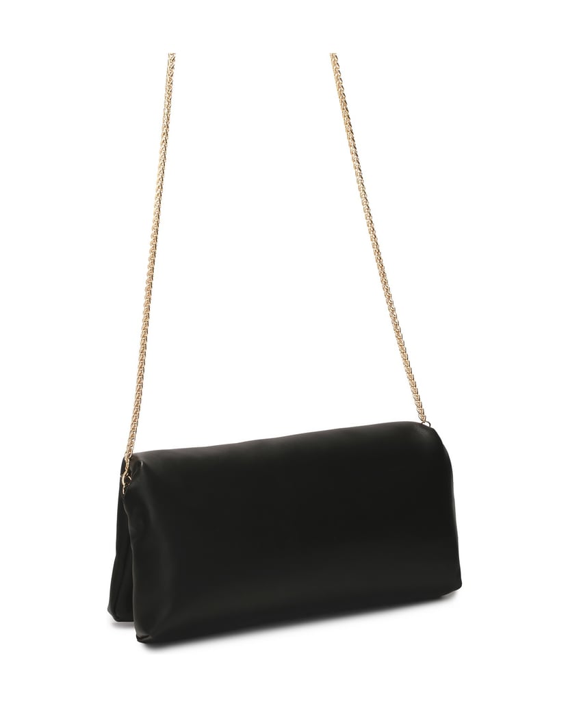 Kazar-Schwarze-Puffy-Bag-mit-Metallverzierung-schwarz