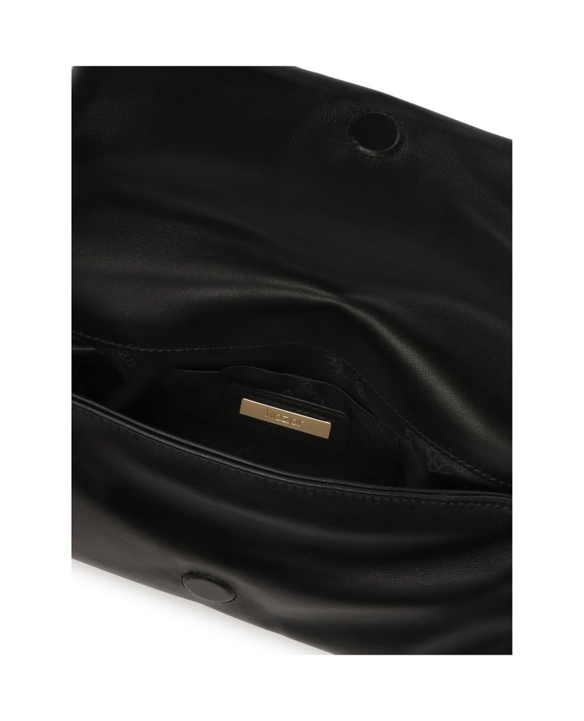 Kazar-Schwarze-Puffy-Bag-mit-Metallverzierung-schwarz