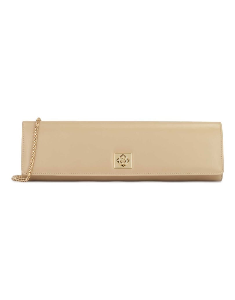 Kazar-Stabile-längliche-Abendtasche-beige