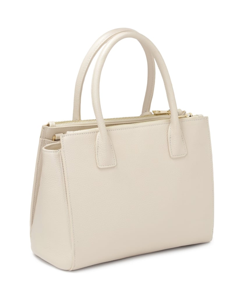 Kazar-Elegante-Lederhandtasche-mit-Griffen-weiss