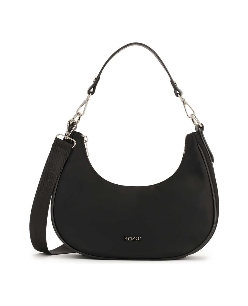 Kazar-Schwarze-Stofftasche-in-Form-eines-Croissants-schwarz