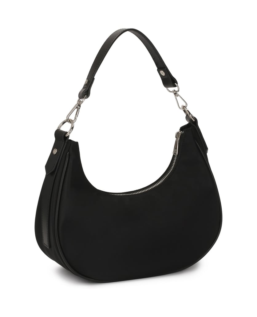 Kazar-Schwarze-Stofftasche-in-Form-eines-Croissants-schwarz