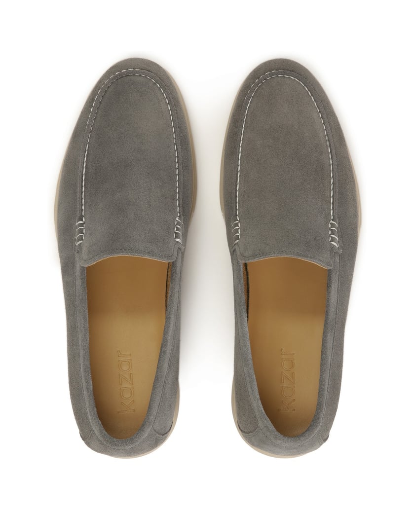 Kazar-Graue-Wildlederschuhe-mit-Nähten-grau