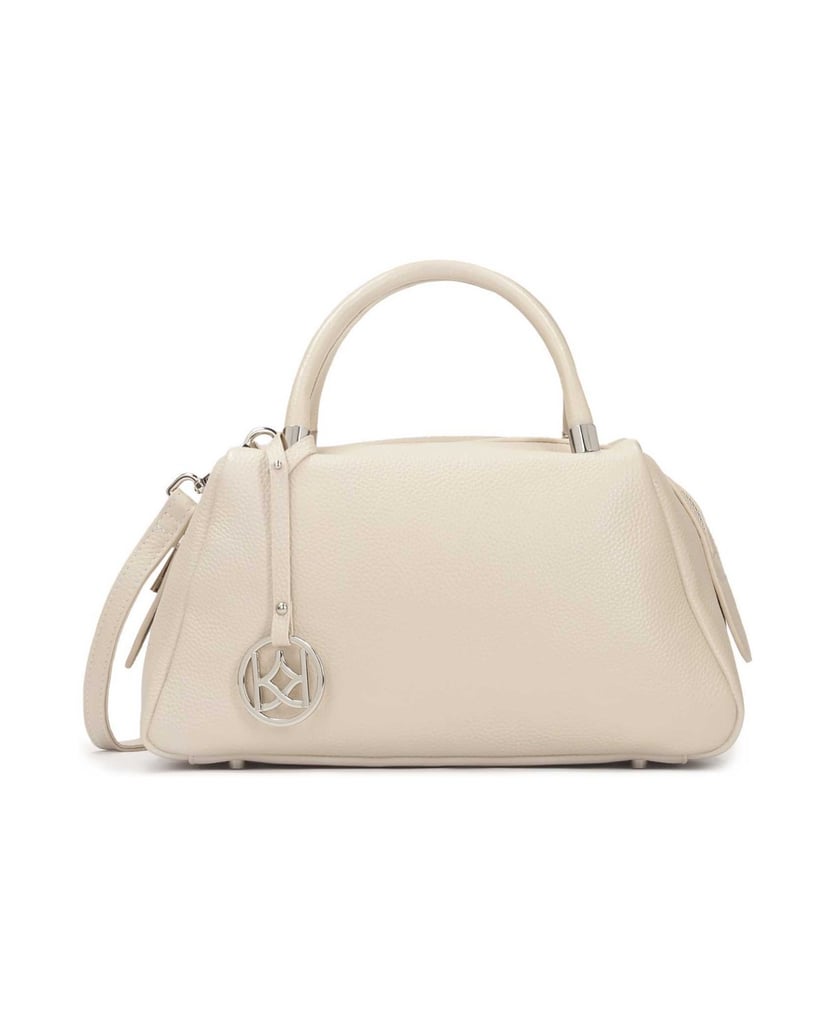 Kazar-Lässige-Handtasche-aus-weichem-Leder-weiss