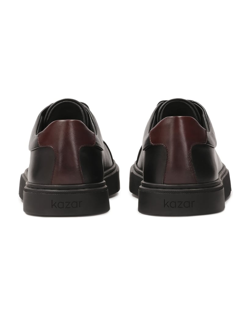 Kazar-Schwarze-Turnschuhe-mit-braunem-Einsatz-schwarz