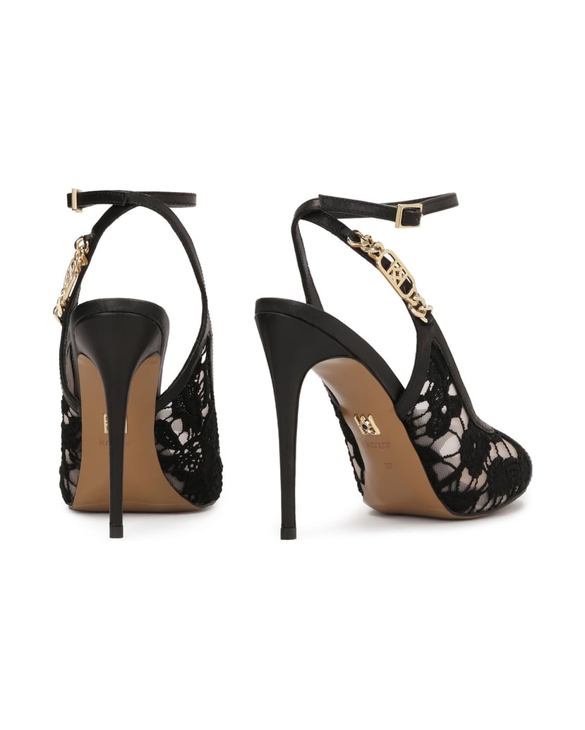 Kazar-Hochhackige-Sandalen-mit-geschnürtem-Schaft-schwarz