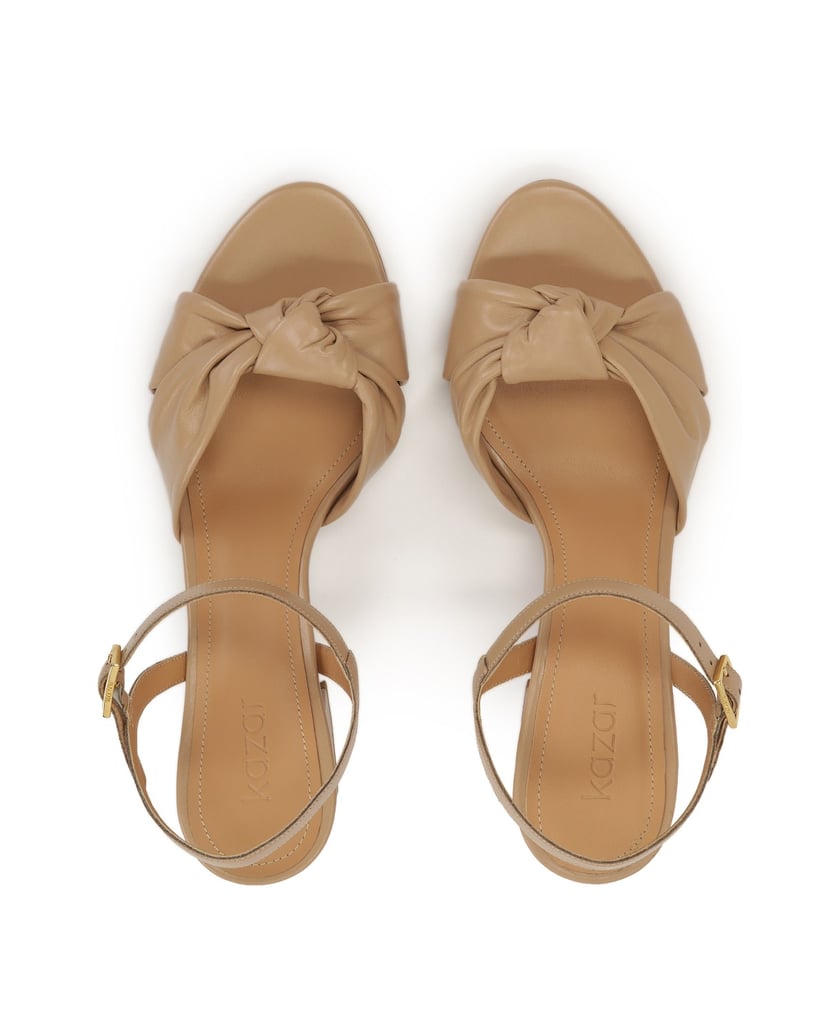 Kazar-Beigefarbene-Sandalen-mit-geknotetem-Riemen-beige