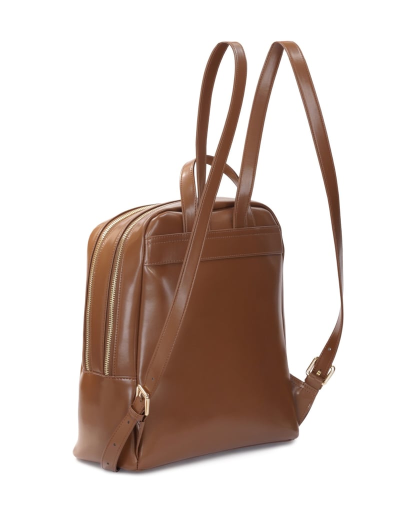 Kazar-Minimalistischer-brauner-Rucksack-mit-goldener-Hardware-braun