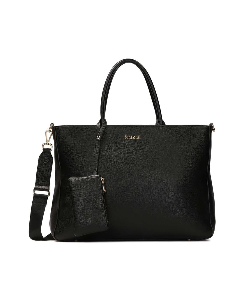 Kazar-Geräumige-Lederhandtasche-mit-Etui-schwarz