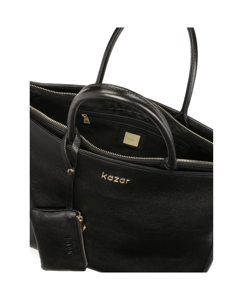 Kazar-Geräumige-Lederhandtasche-mit-Etui-schwarz