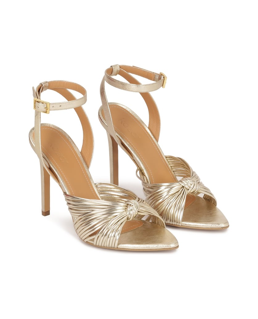 Kazar-Goldfarbene-Leder-Sandalen-mit-Absatz-gold