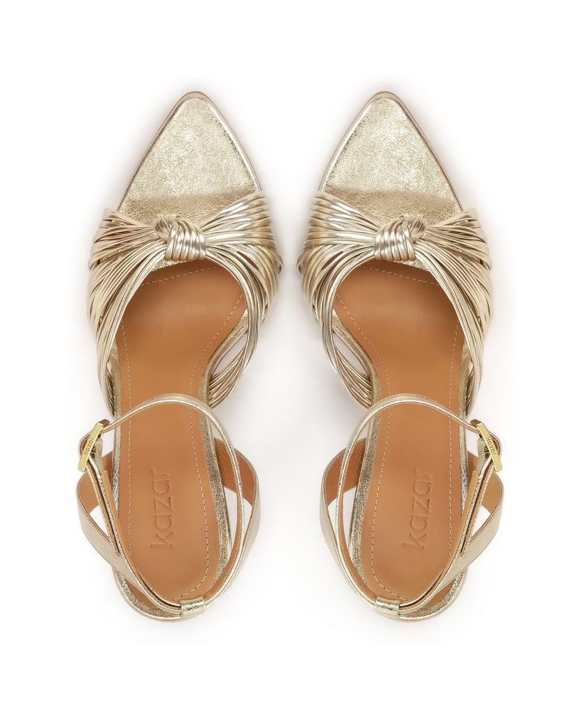 Kazar-Goldfarbene-Leder-Sandalen-mit-Absatz-gold
