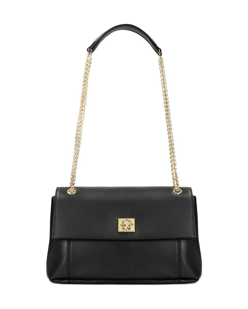 Kazar-Schwarze-Handtasche-mit-Drehverschluss-schwarz