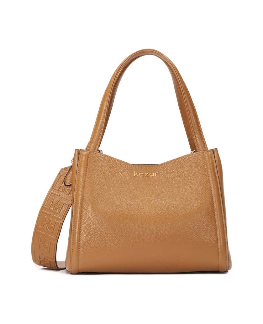 Kazar-Braune-weiche-Lederhandtasche-camel