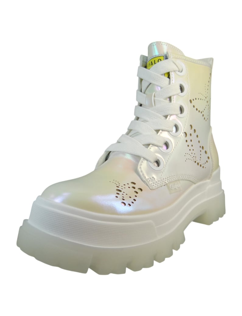 Buffalo-Stiefeletten-weiss
