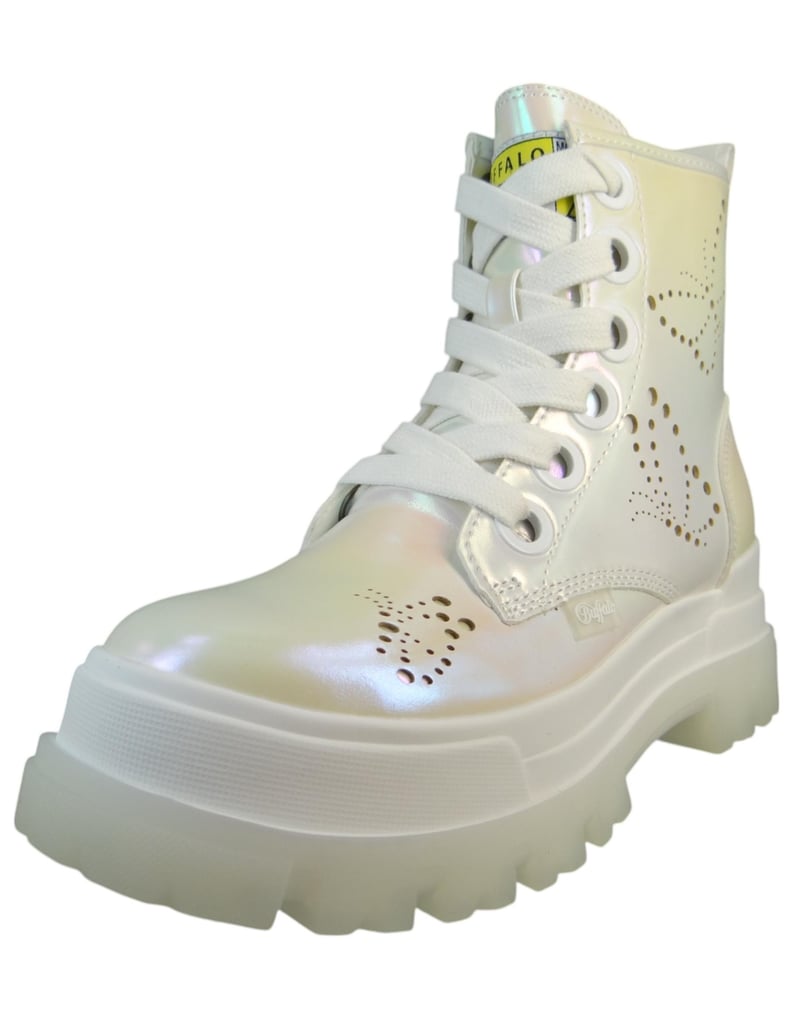 Buffalo-Stiefeletten-weiss