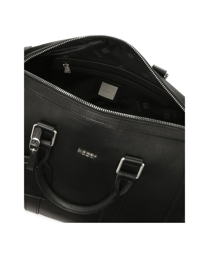 Kazar-Handgepäck-Reisetasche-aus-Leder-schwarz