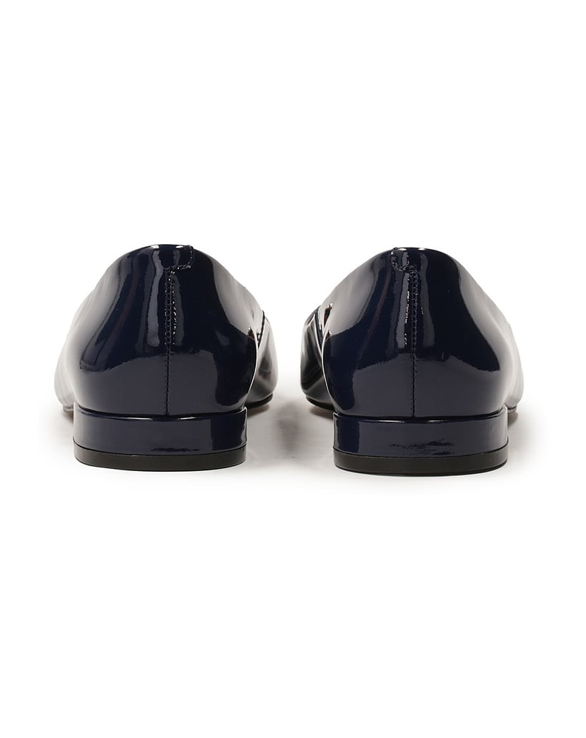 Kazar-Marineblaue-flache-Pumps-mit-großer-Verzierung-dunkelblau