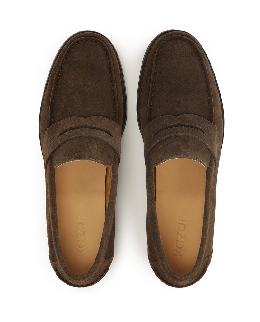 Kazar-Klassische-Loafer-aus-braunem-Wildleder-braun