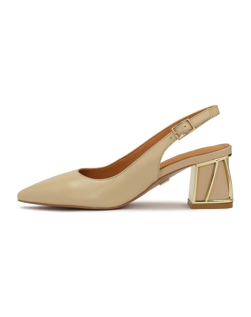 Kazar-Beigefarbene-Pumps-mit-dekorativem-Absatz-beige