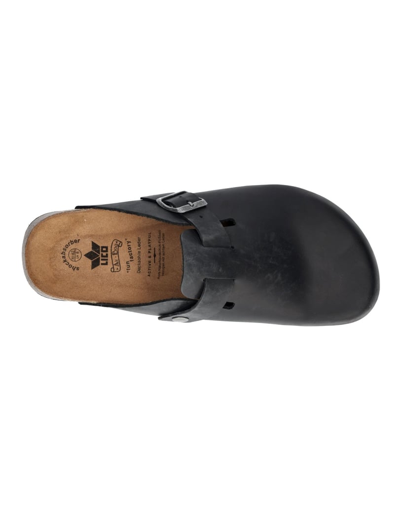 Lico-Pantolette-Bioline-Clog-Leather-schwarz