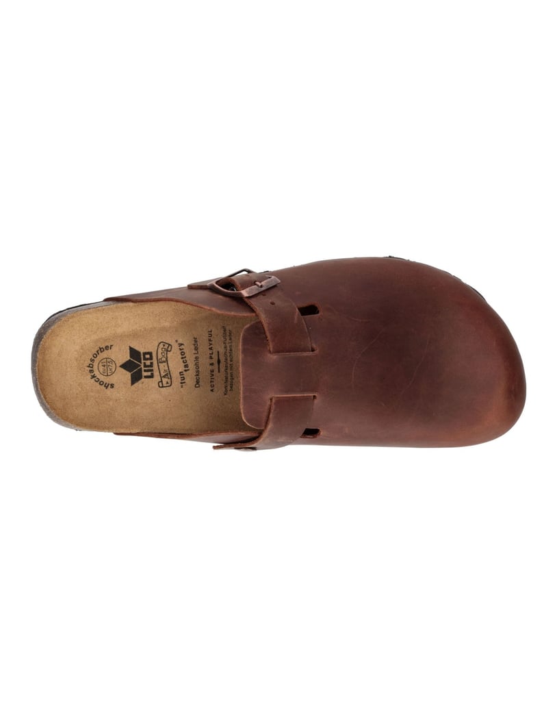 Lico-Pantolette-Bioline-Clog-Leather-braun