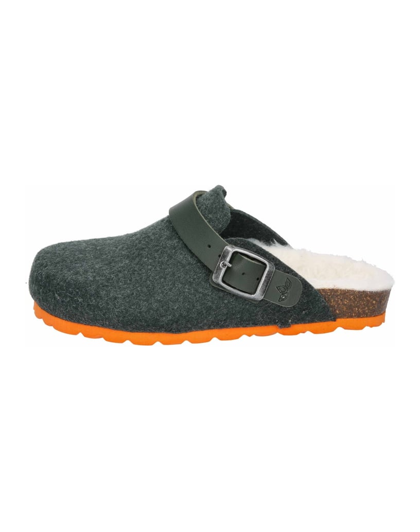 Lico-Hausschuh-Clog-Kids-Warm-grün