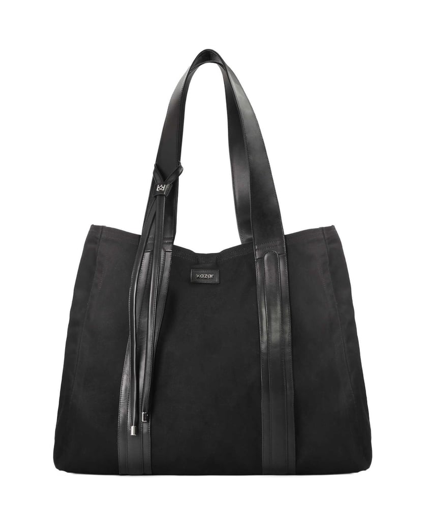 Kazar-Große-lose-Stoffhandtasche-schwarz