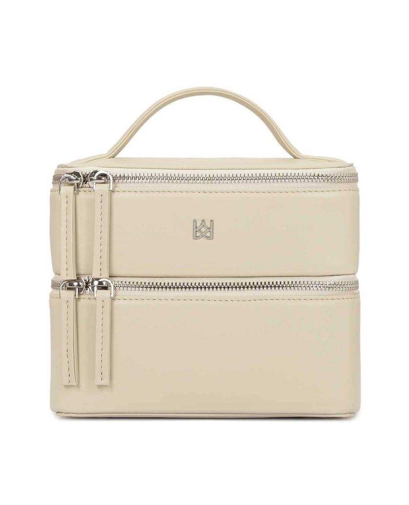 Kazar-Kosmetiktasche-aus-Leder-mit-Spiegel-und-Pinselhalter-weiss