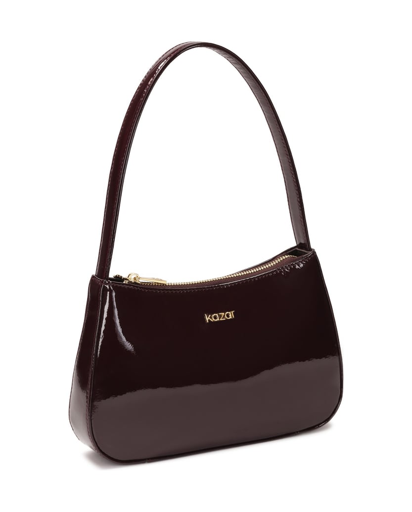 Kazar-Kleine-Lackleder-Tasche-in-bordeaux-Farbe-rot