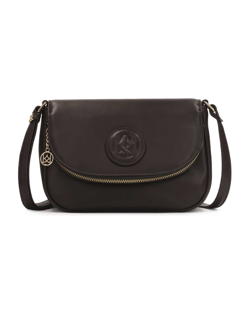 Kazar-Braune-Gürtelhandtasche-mit-Klappentasche-braun