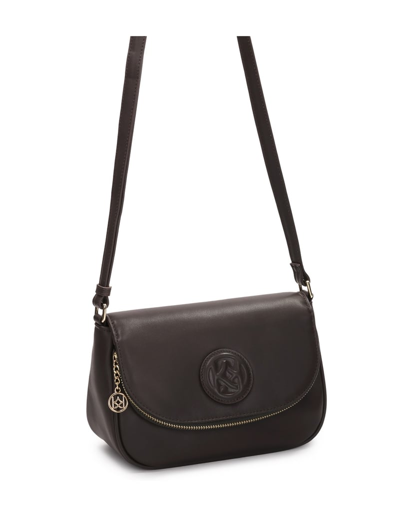 Kazar-Braune-Gürtelhandtasche-mit-Klappentasche-braun