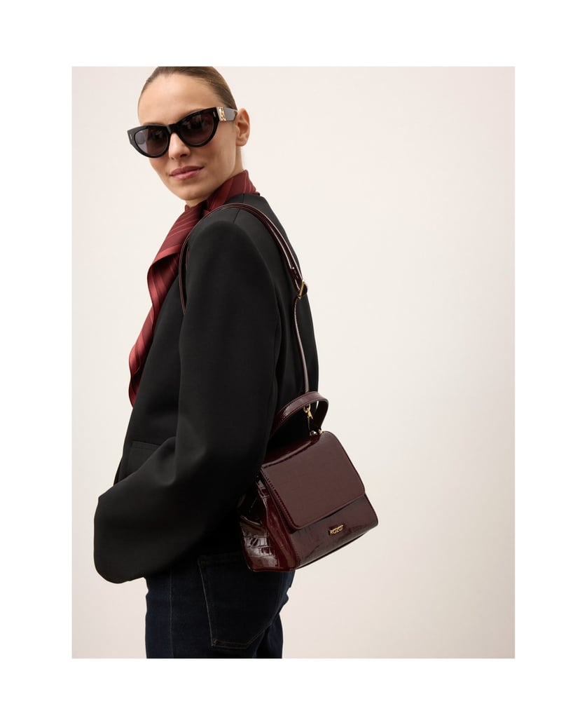 Kazar-Kastanienbraune-Lacklederhandtasche-rot