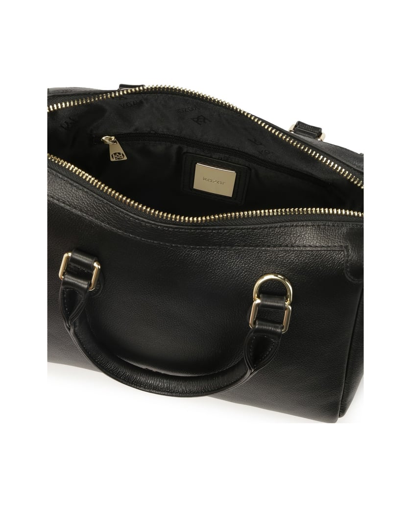 Kazar-Schlanke-Handtasche-mit-Griffen-und-Riemen-schwarz