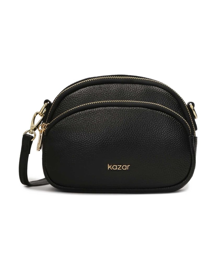 Kazar-Klassische-Gürtelhandtasche-aus-Leder-schwarz