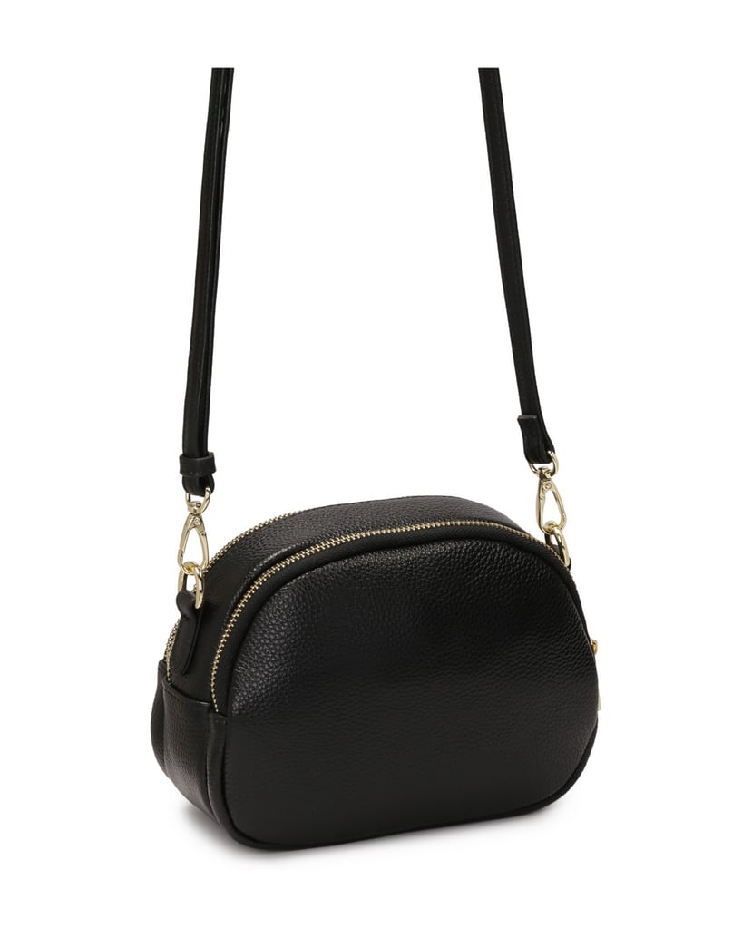 Kazar-Klassische-Gürtelhandtasche-aus-Leder-schwarz