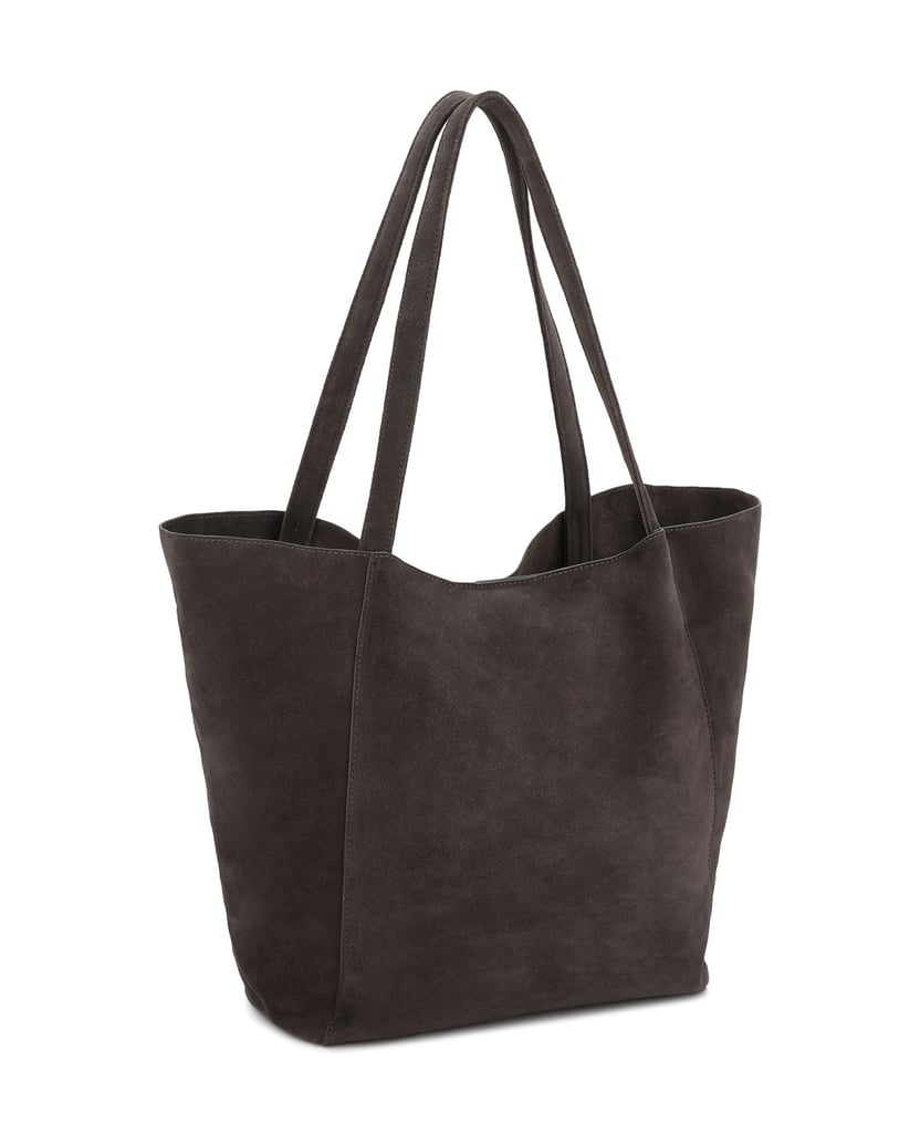 Kazar-Graue-Shopper-Tasche-aus-Wildleder-grau