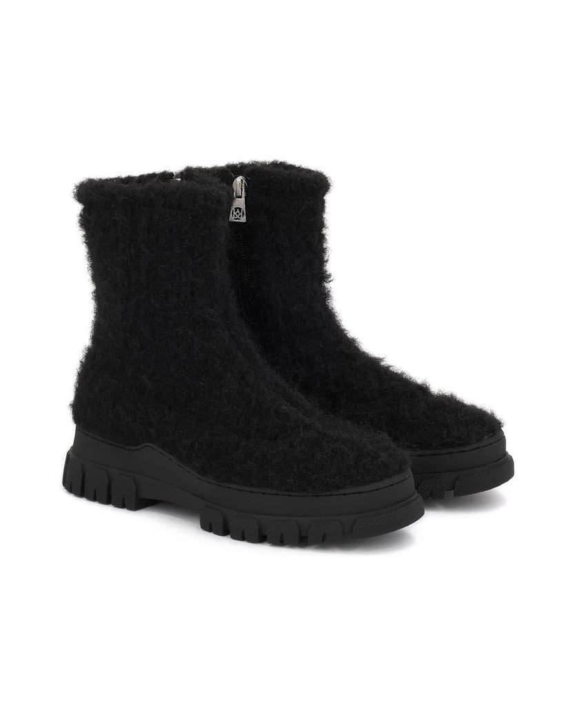 Kazar-Schwarze-Stiefel-aus-Wollmischgewebe-schwarz