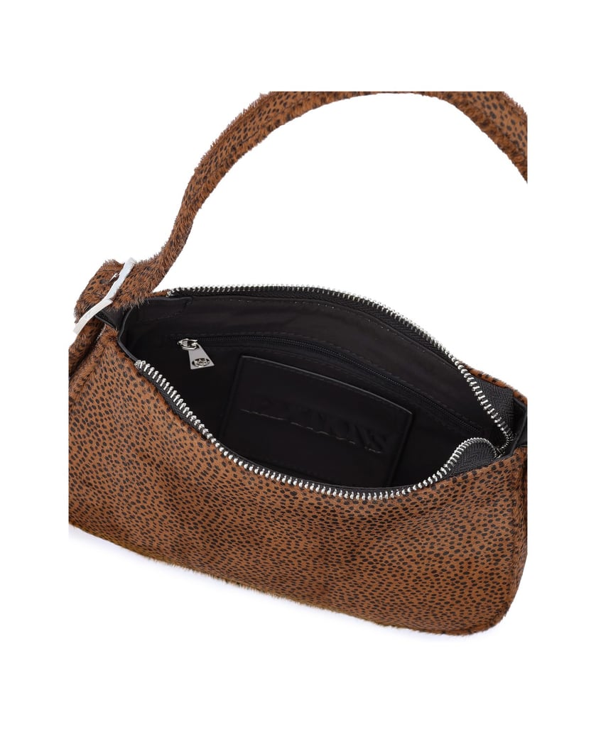 Kazar-Lederhandtasche-mit-Naturborsten-im-Tiermuster-braun
