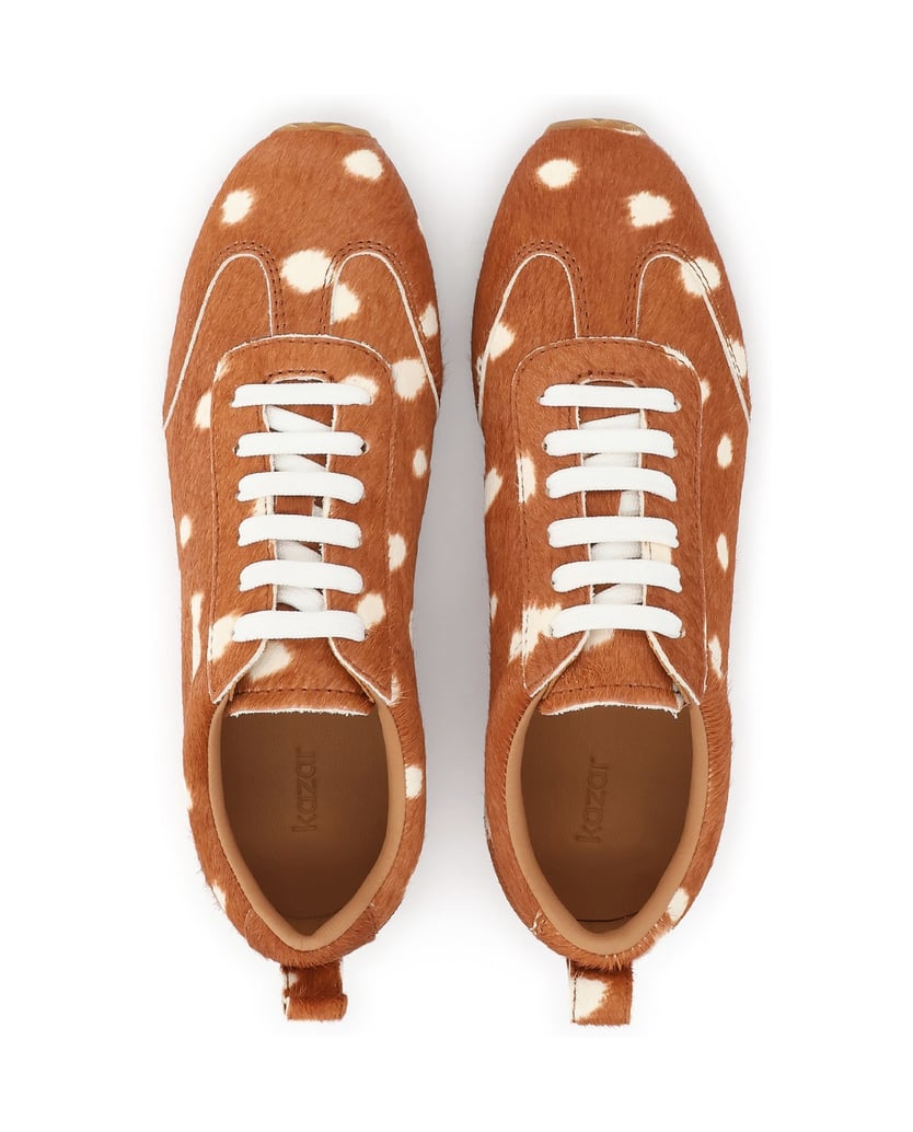 Kazar-Turnschuhe-mit-Tiermuster-aus-Borsten-braun