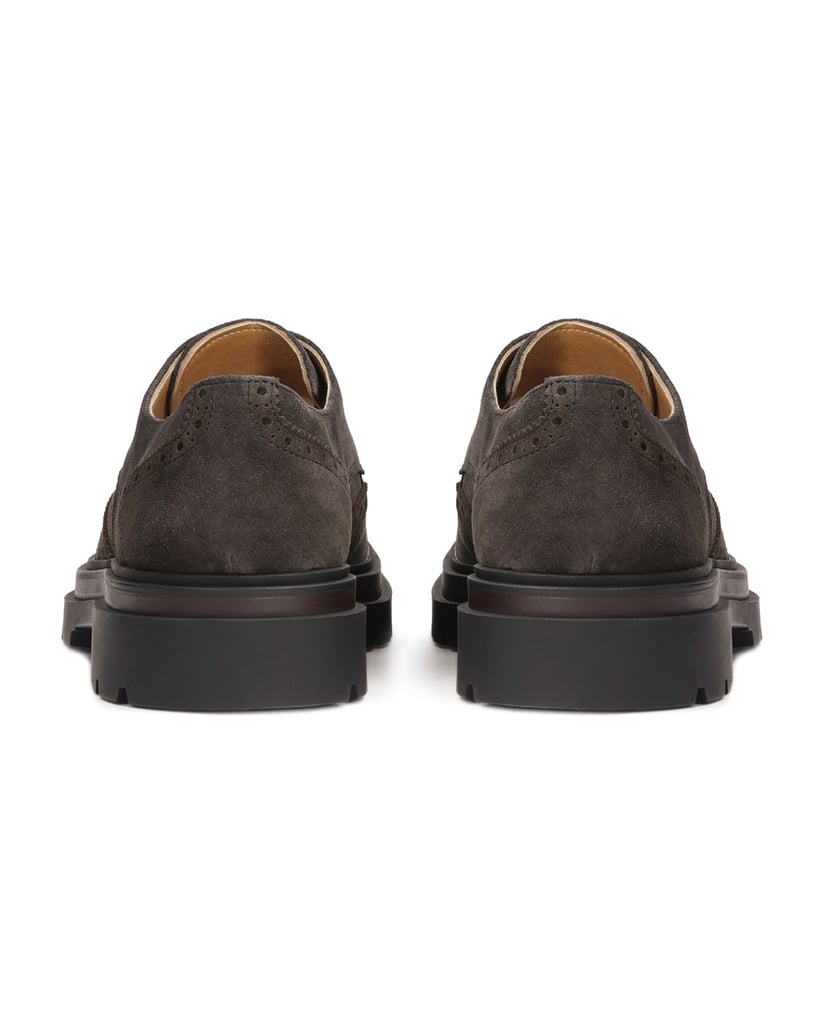 Kazar-Braune-Derby-Schuhe-mit-Rosettenverzierung-braun