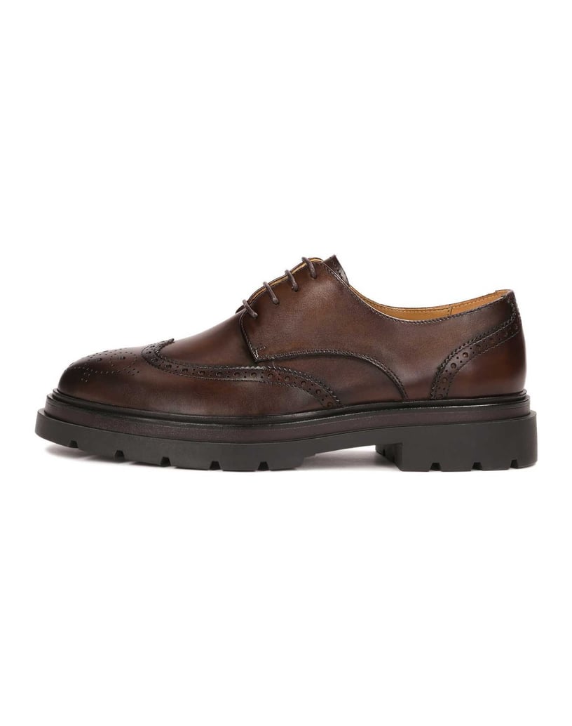 Kazar-Braune-BROGUES-im-Derby-Stil-mit-durchbrochener-Verzierung-braun