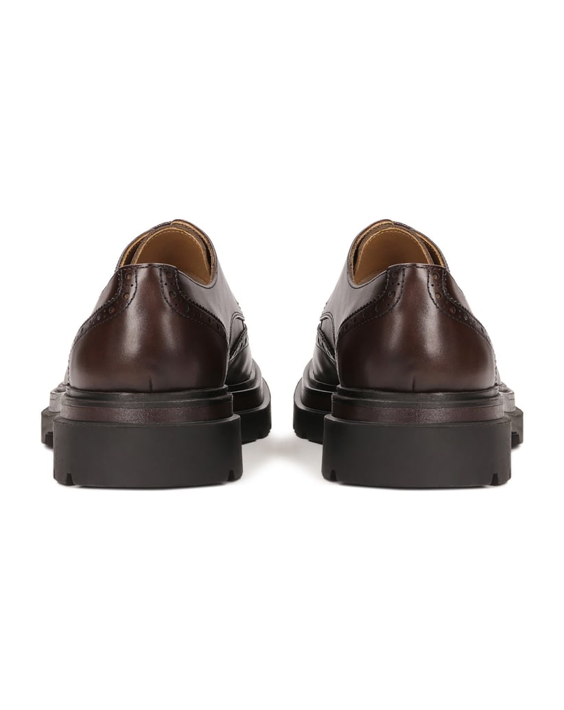 Kazar-Braune-BROGUES-im-Derby-Stil-mit-durchbrochener-Verzierung-braun