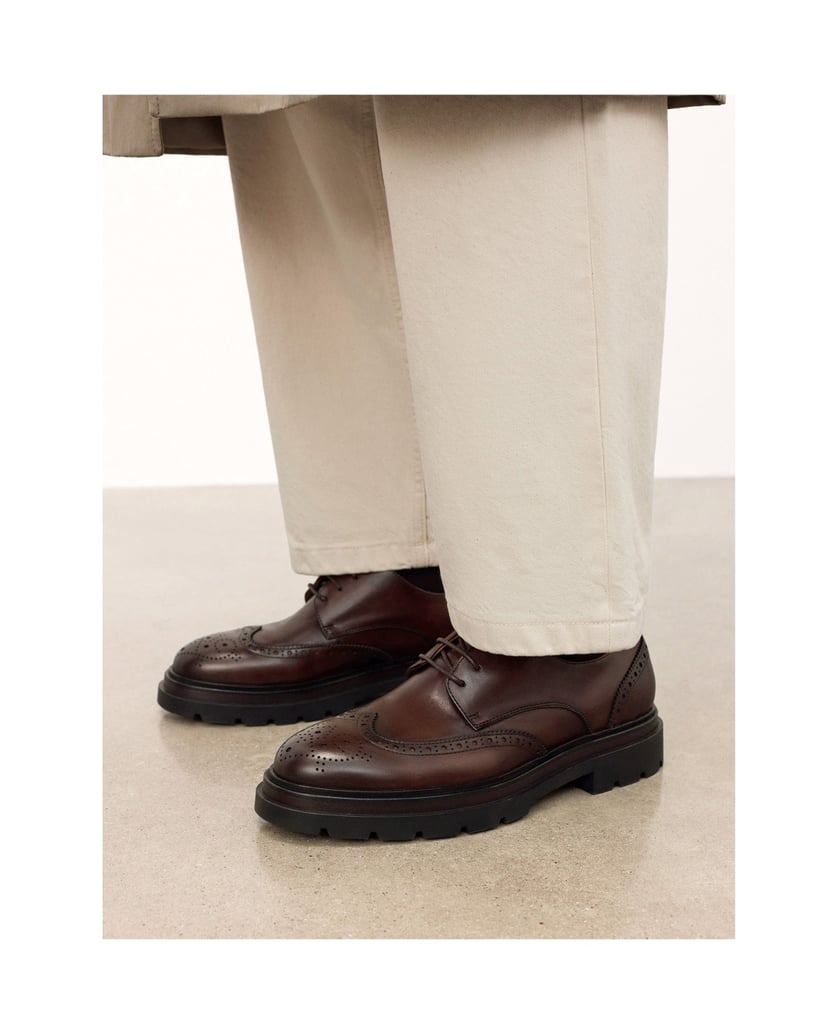 Kazar-Braune-BROGUES-im-Derby-Stil-mit-durchbrochener-Verzierung-braun